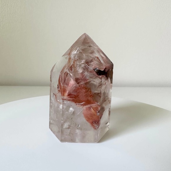 Fire Amphibole Quartz Tower Angel Phantom Crystal Natural High Quality - Picture 3 of 7